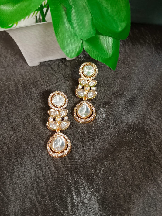 Traditional Kundan Party Wear Earrings